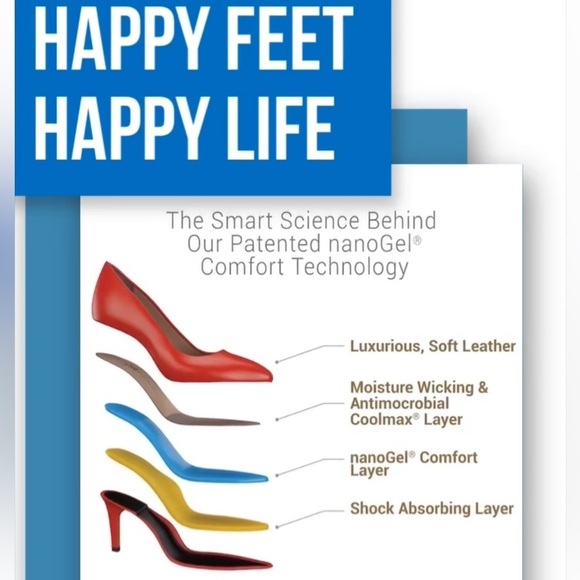 UKIES Nanogel Technology Black Soft Velvet Leather Heels W Silver Chain Size 8 - Picture 3 of 16